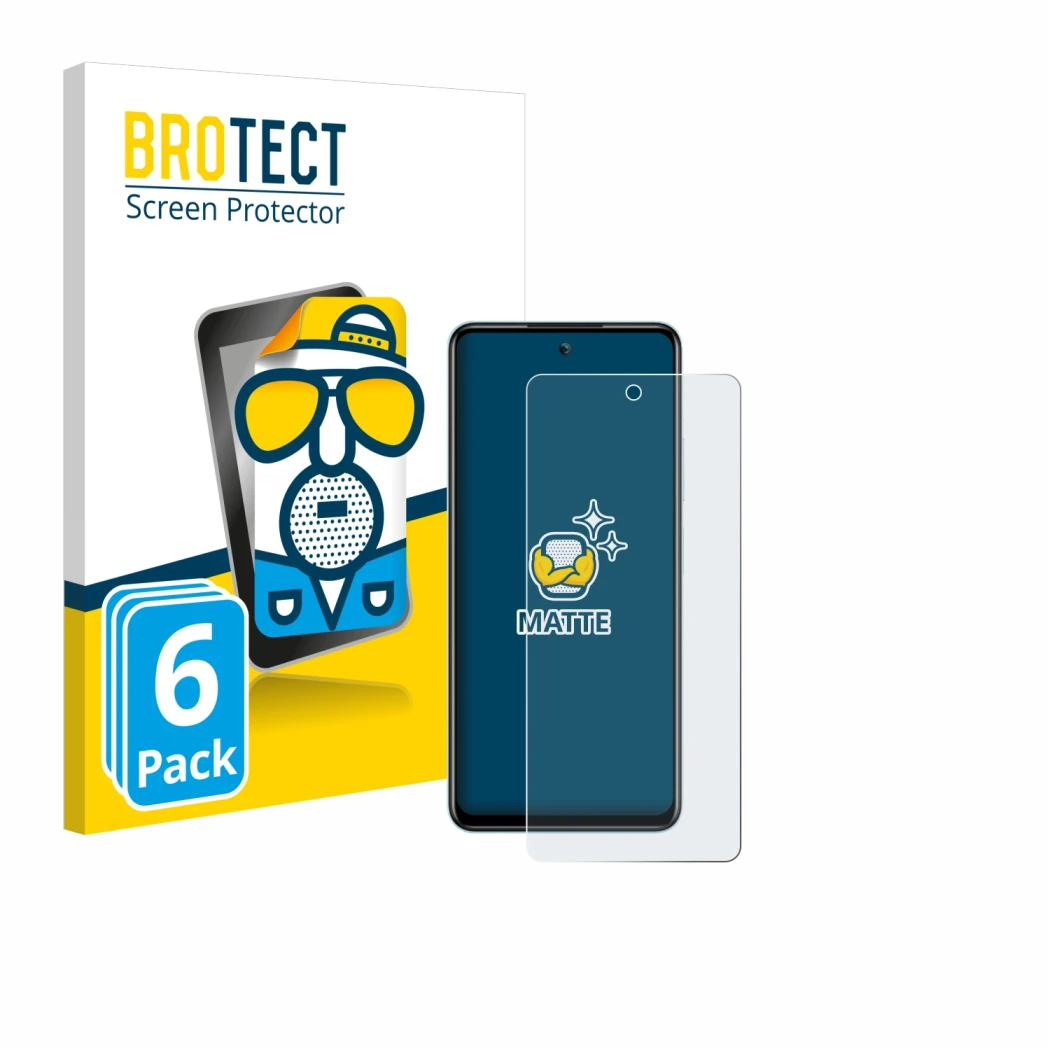 Face avant d’un emballage produit avec le logo de la marque BROTECT. À côté, l’appareil Itel S24 est représenté avec la protec