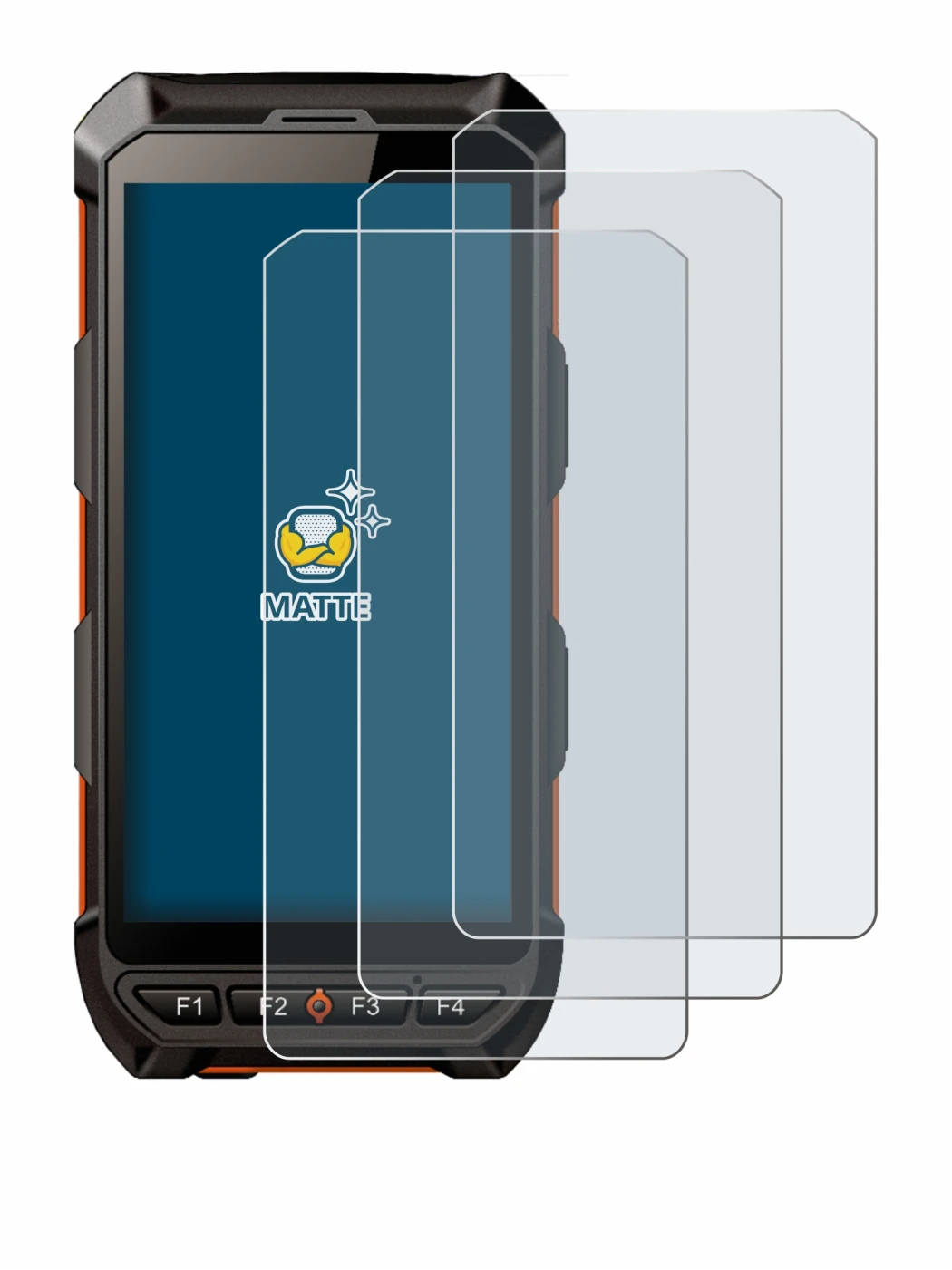 Image de l'appareil iDTronic C9 RED avec une grande variété de protections d'écran.