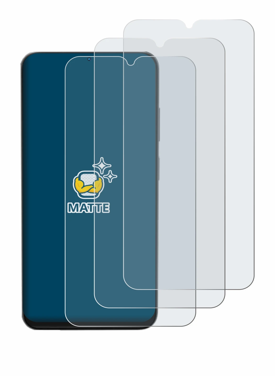 Image de l'appareil Doogee N55 Pro avec une grande variété de protections d'écran.