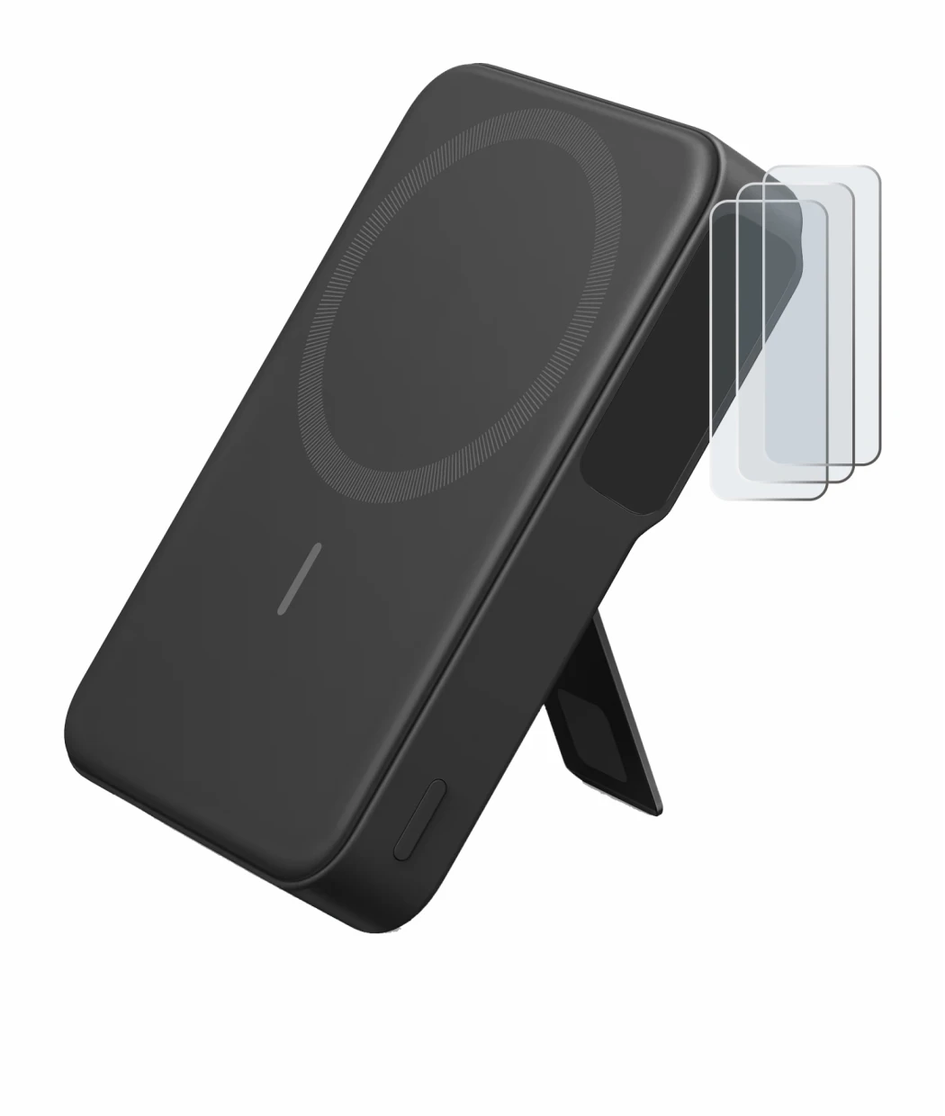 Image de l'appareil Anker MagGo avec une grande variété de protections d'écran.