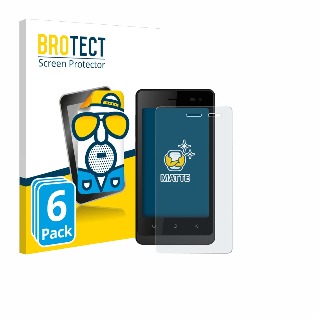 Face avant d’un emballage produit avec le logo de la marque BROTECT. À côté, l’appareil Logicom Wave 2 est représenté avec la