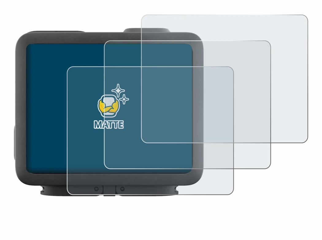 Image de l'appareil GoPro Hero 4k avec une grande variété de protections d'écran.