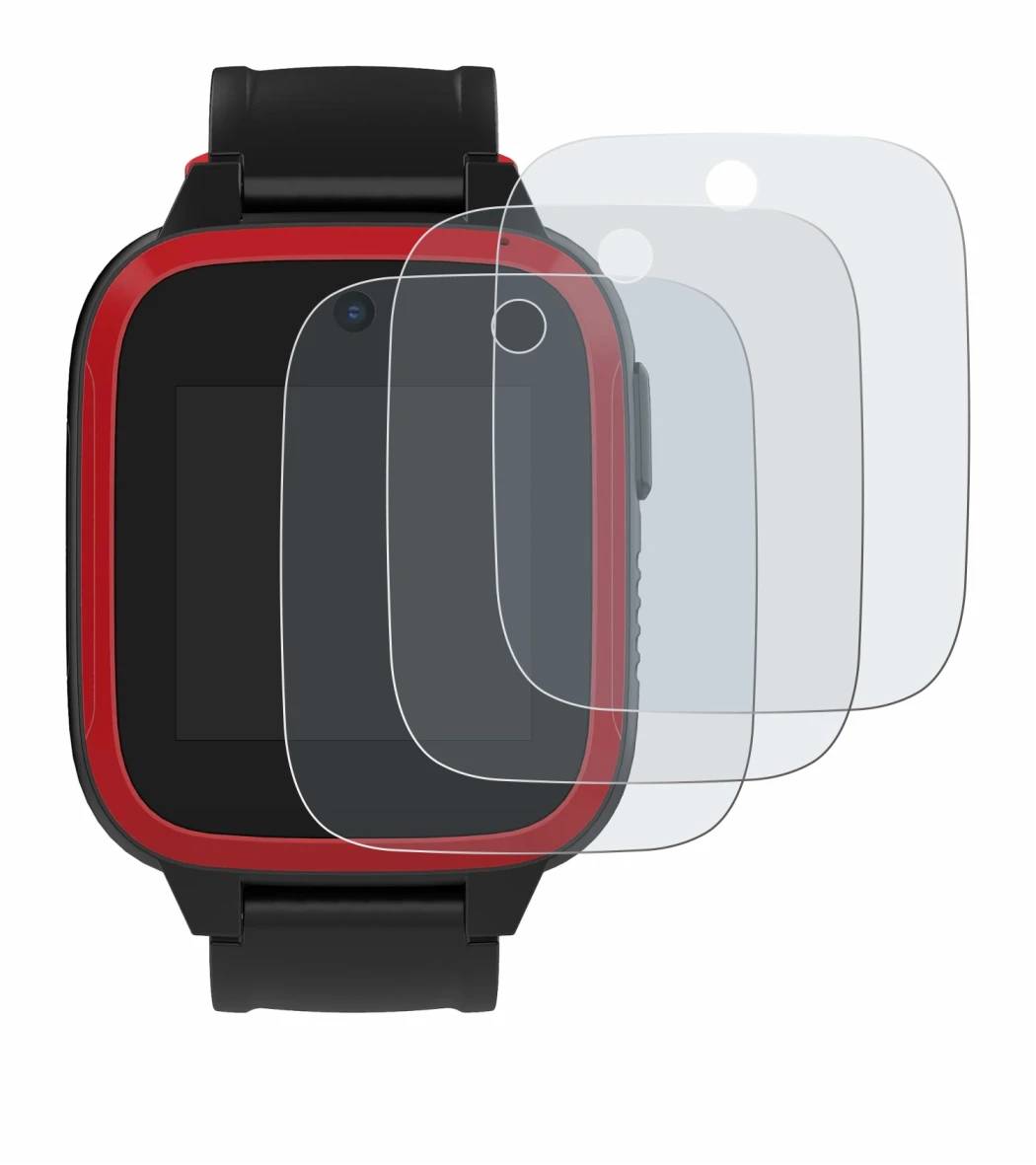 Image de l'appareil Xplora Let's Go avec une grande variété de protections d'écran.