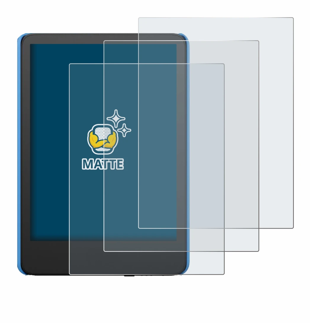 Image de l'appareil Amazon Kindle Kids (2024) avec une grande variété de protections d'écran.