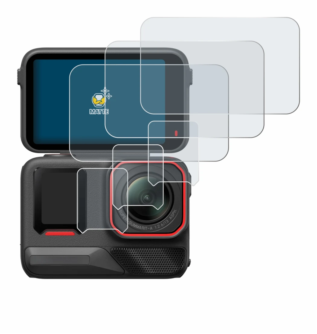 Image de l'appareil Insta360 Ace Pro 2 avec une grande variété de protections d'écran.