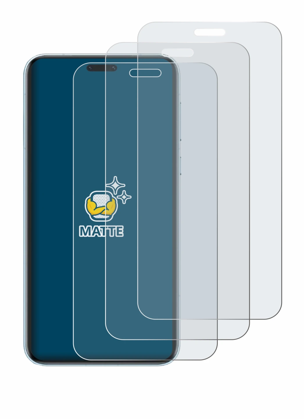 Image de l'appareil Honor Magic 7 RSR avec une grande variété de protections d'écran.