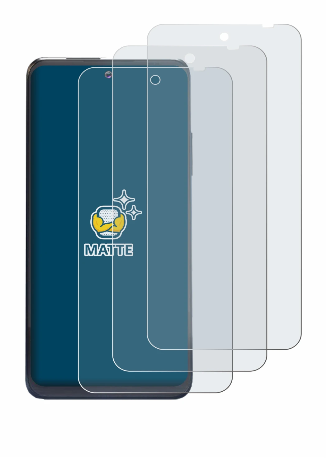 Image de l'appareil Thuraya One avec une grande variété de protections d'écran.