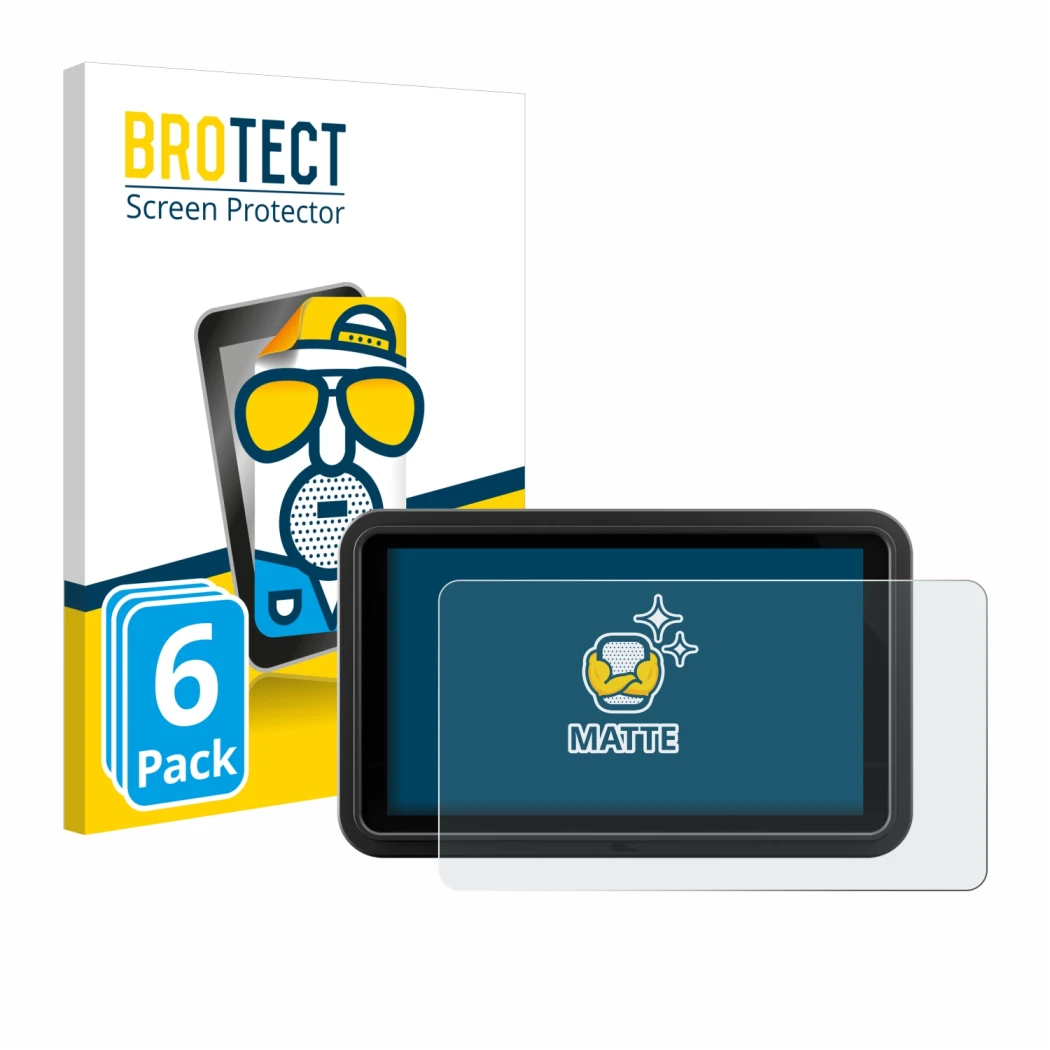 Face avant d’un emballage produit avec le logo de la marque BROTECT. À côté, l’appareil Atomos Shinobi Go est représenté avec 