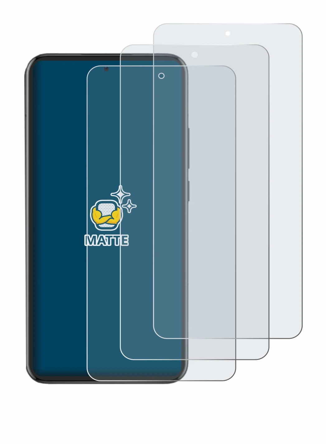 Image de l'appareil Oppo Reno 13 Pro avec une grande variété de protections d'écran.