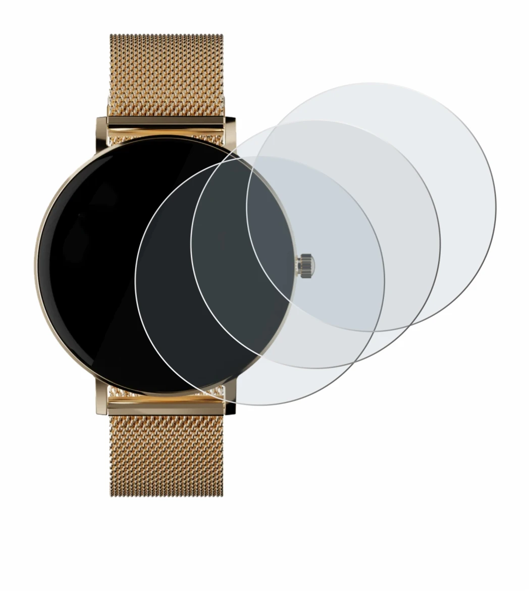 Image de l'appareil ZenWatch Venice Pro avec une grande variété de protections d'écran.