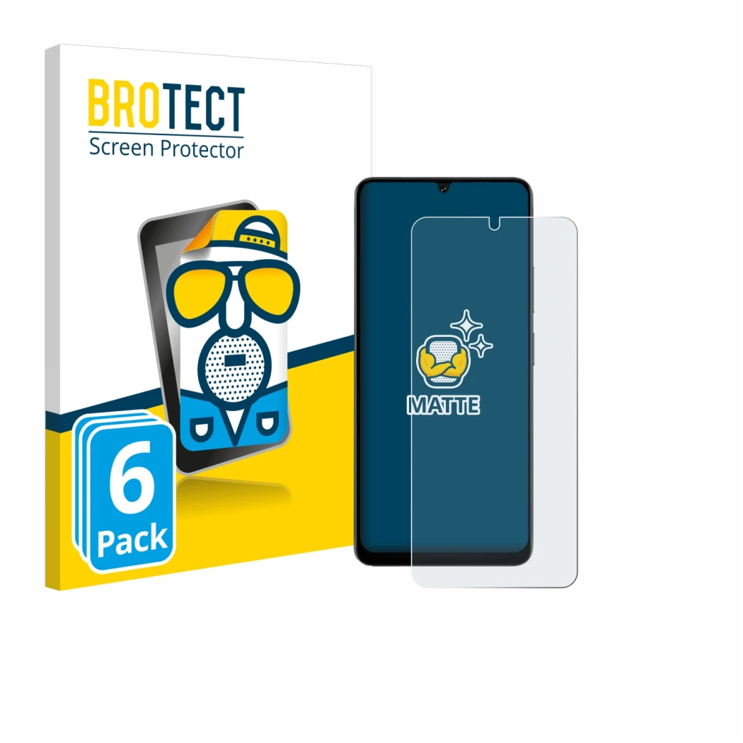 Face avant d’un emballage produit avec le logo de la marque BROTECT. À côté, l’appareil Doogee Note 59 Pro est représenté avec