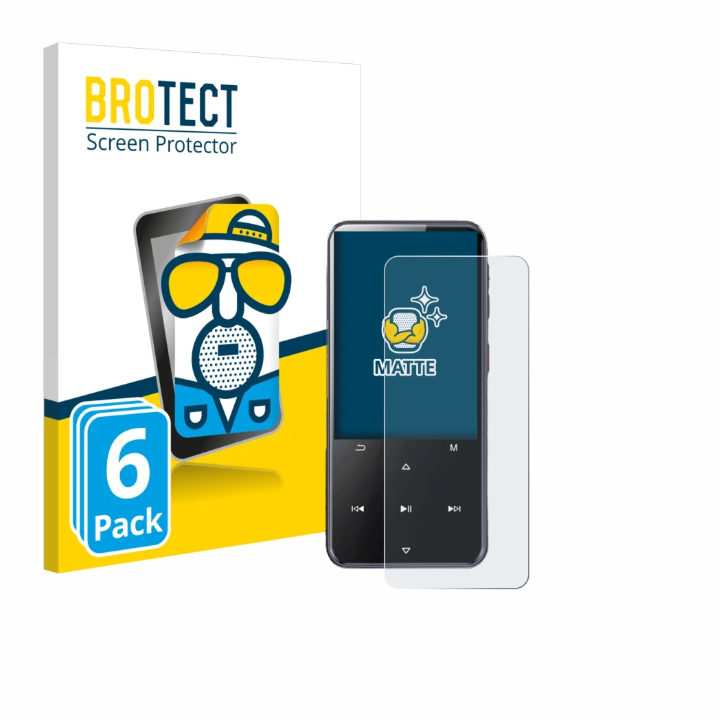 Face avant d’un emballage produit avec le logo de la marque BROTECT. À côté, l’appareil AGPtek M3 est représenté avec la prote