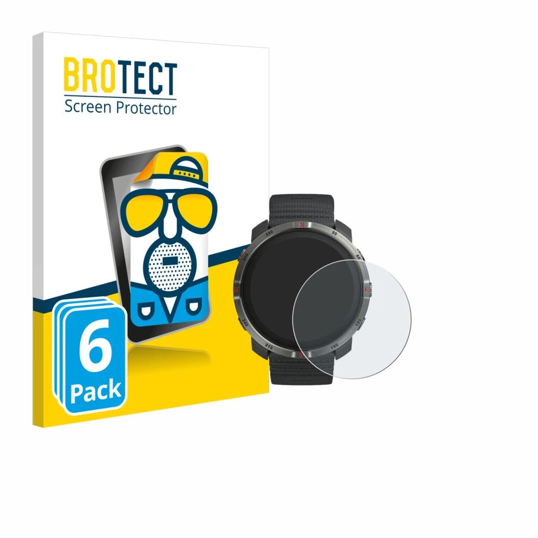 Face avant d’un emballage produit avec le logo de la marque BROTECT. À côté, l’appareil Polar Grit X2 est représenté avec la p