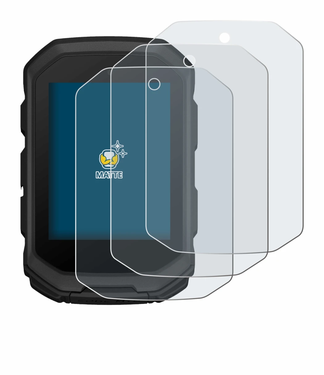 Image de l'appareil Garmin Edge MTB avec une grande variété de protections d'écran.