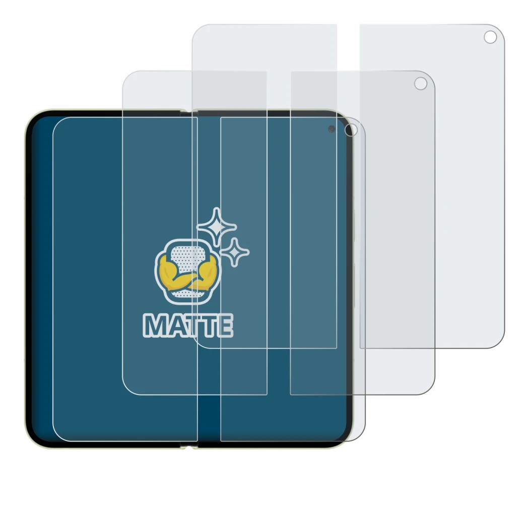 Image de l'appareil Google Pixel 10 Pro Fold (Affichage interne) avec une grande variété de protections d'écran.