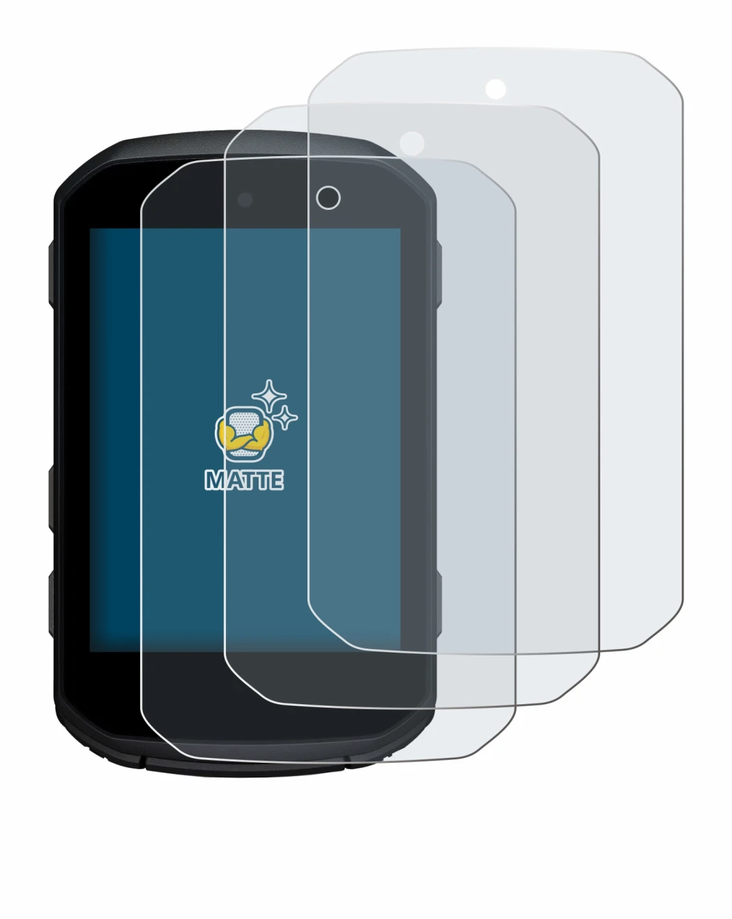 Image de l'appareil Garmin Edge 550 avec une grande variété de protections d'écran.