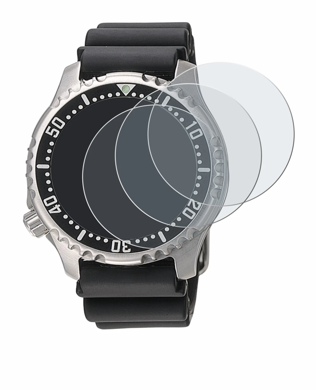 Image de l'appareil Citizen NY0040 avec une grande variété de protections d'écran.