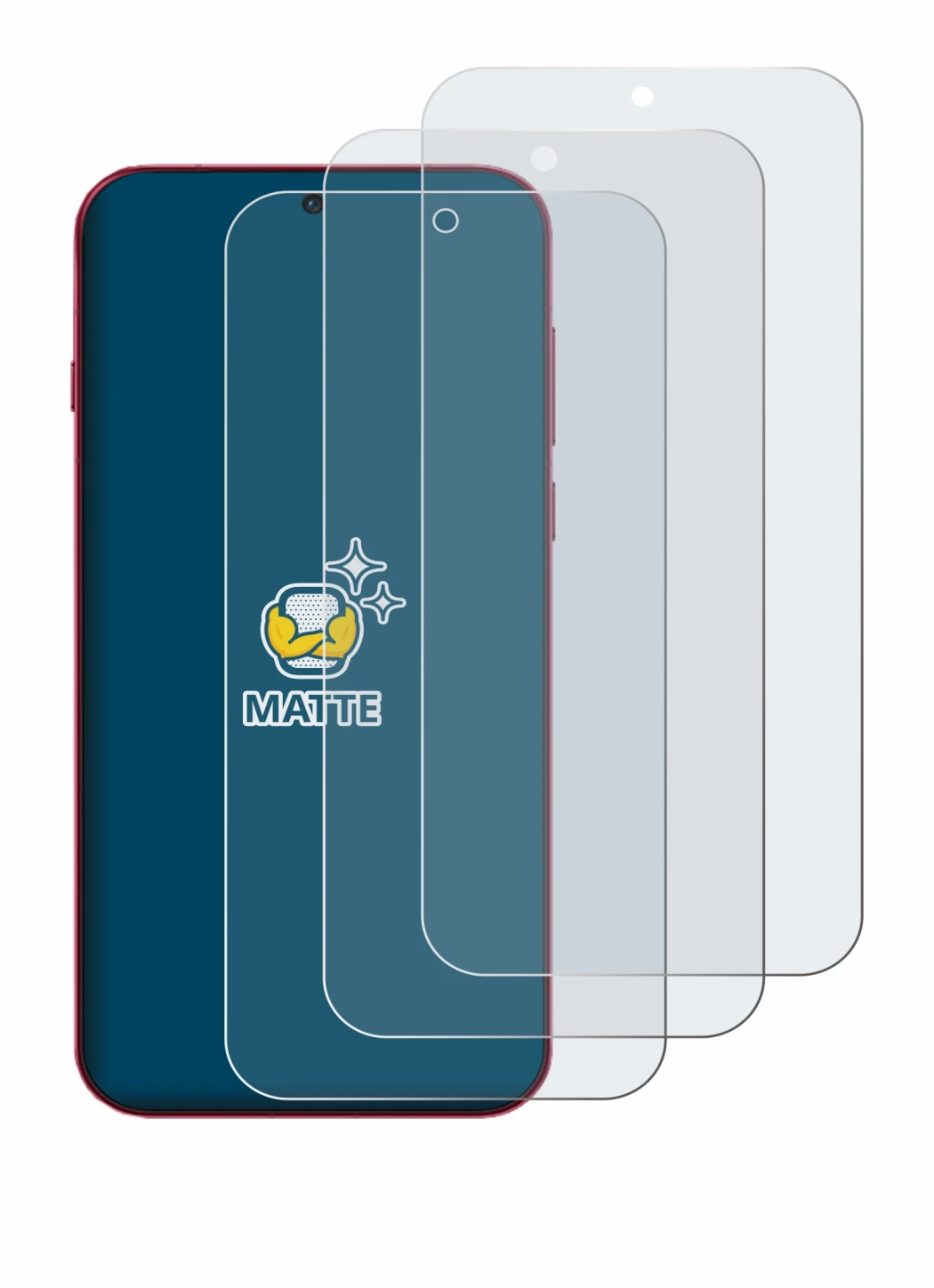 Image de l'appareil Oppo Find X9 avec une grande variété de protections d'écran.