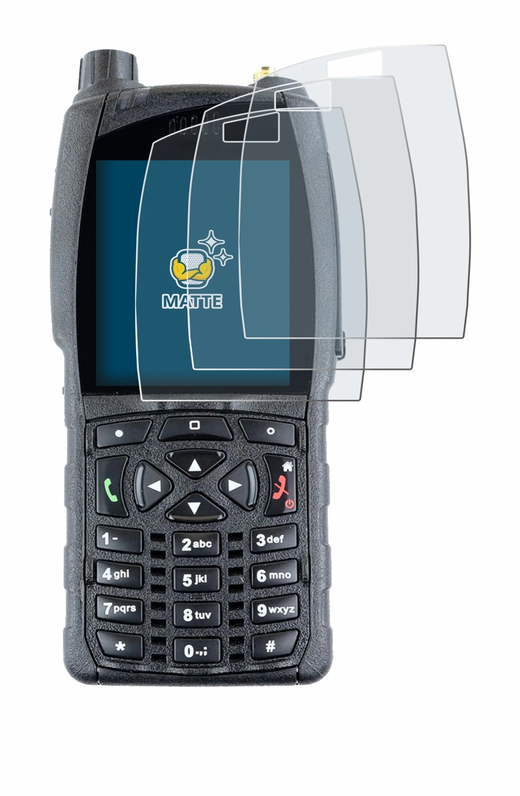 Image de l'appareil Sepura SC2020 avec une grande variété de protections d'écran.
