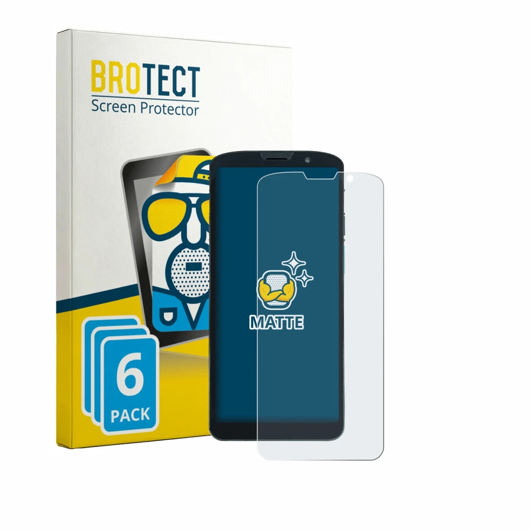 Face avant d’un emballage produit avec le logo de la marque BROTECT. À côté, l’appareil Unitech EA630 est représenté avec la p