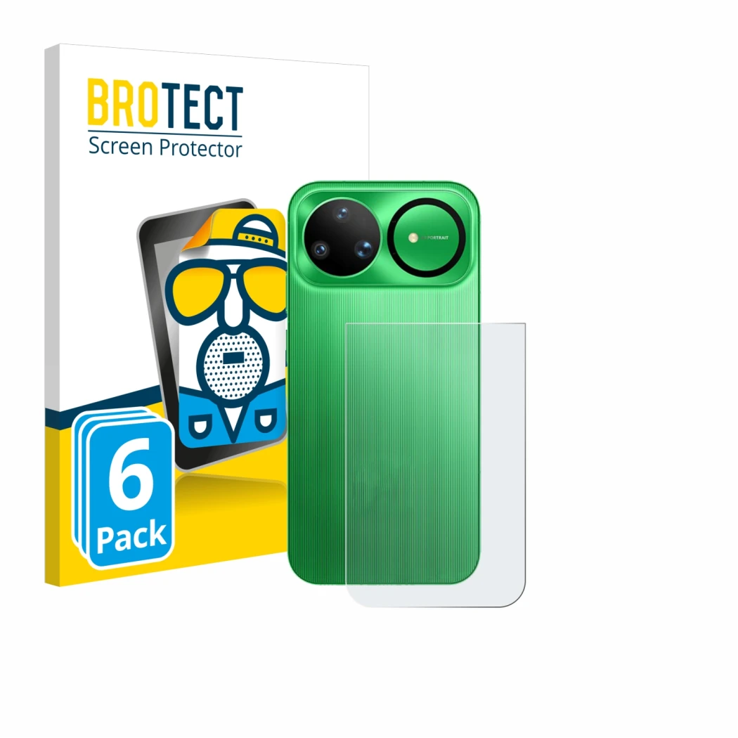 Face avant d’un emballage produit avec le logo de la marque BROTECT. À côté, l’appareil Huawei Nova 15 Ultra (Arrière) est rep