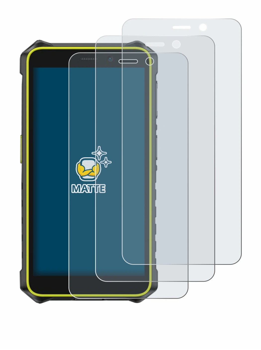 Image de l'appareil Ulefone RugKing 2 Pro avec une grande variété de protections d'écran.
