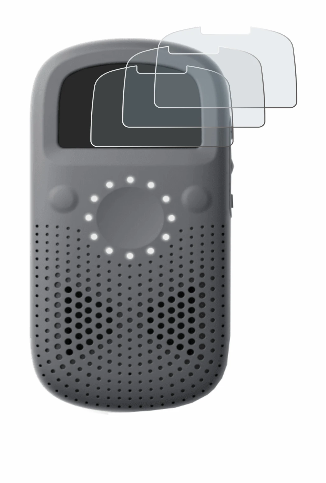 Image de l'appareil Relay X avec une grande variété de protections d'écran.