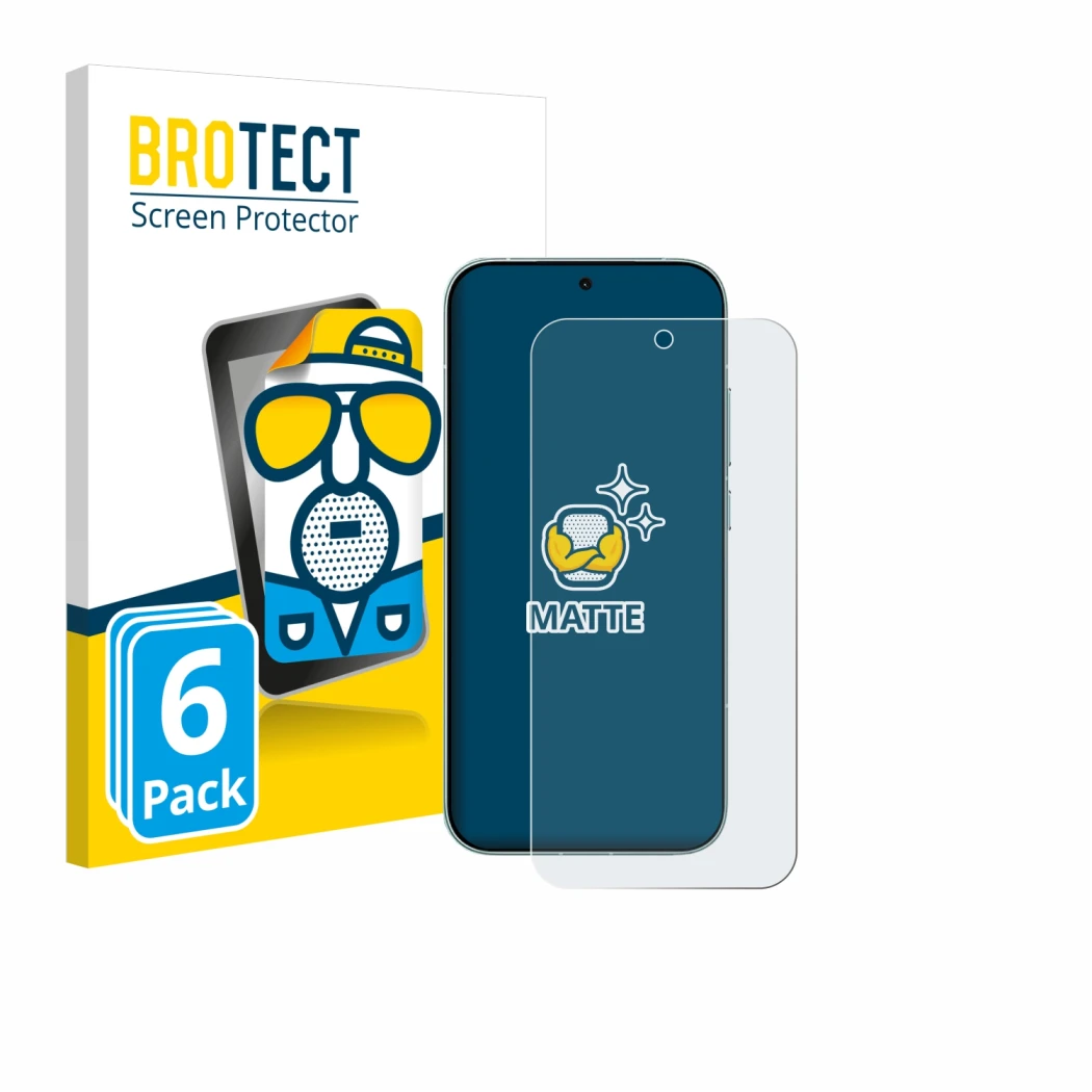 Face avant d’un emballage produit avec le logo de la marque BROTECT. À côté, l’appareil Xiaomi Redmi Turbo 5 5G est représenté