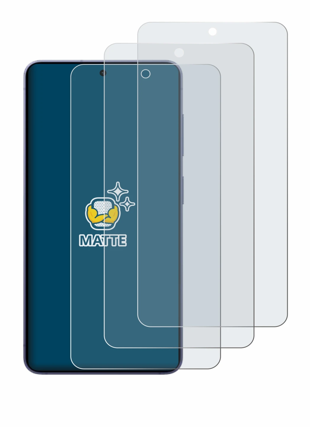 Image de l'appareil Samsung Galaxy S26 avec une grande variété de protections d'écran.