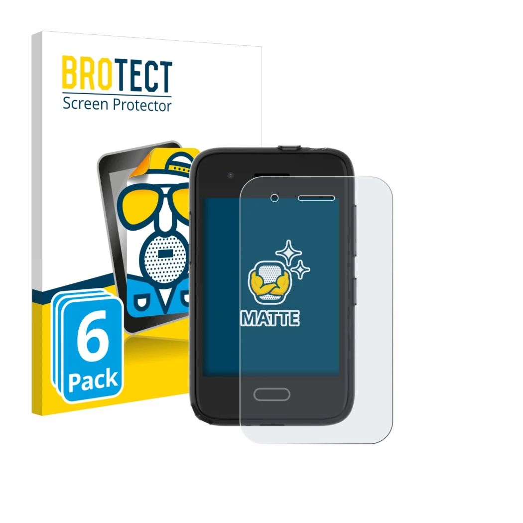 Face avant d’un emballage produit avec le logo de la marque BROTECT. À côté, l’appareil Xplora One est représenté avec la prot
