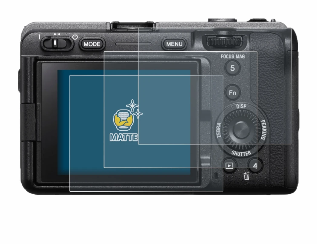 Image de l'appareil Sony FX3A (ILME‑FX3A) avec une grande variété de protections d'écran.