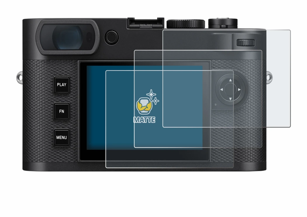 Image de l'appareil Leica M EV1 avec une grande variété de protections d'écran.