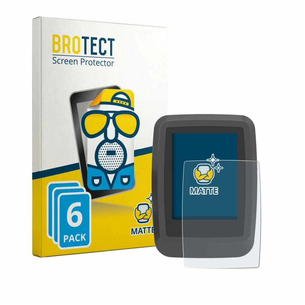 Face avant d’un emballage produit avec le logo de la marque BROTECT. À côté, l’appareil Ananda D16 TFT-Display est représenté