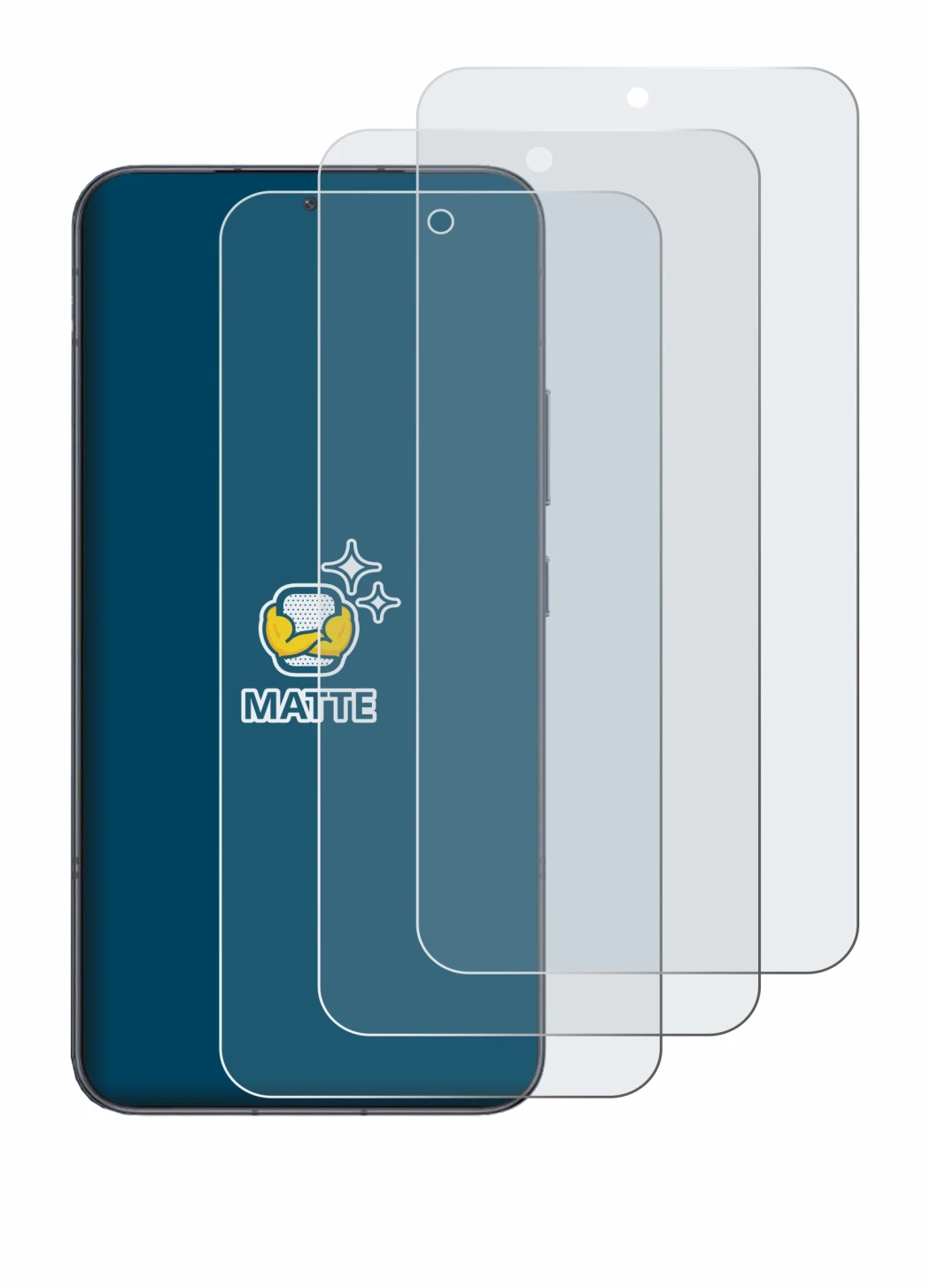Image de l'appareil Honor Power 2 avec une grande variété de protections d'écran.
