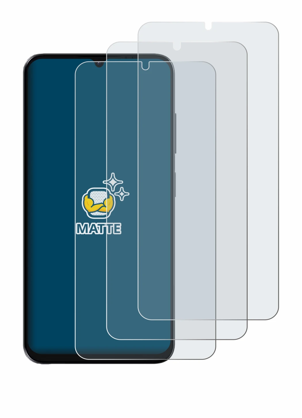 Image de l'appareil Lava Bold N2 Lite avec une grande variété de protections d'écran.