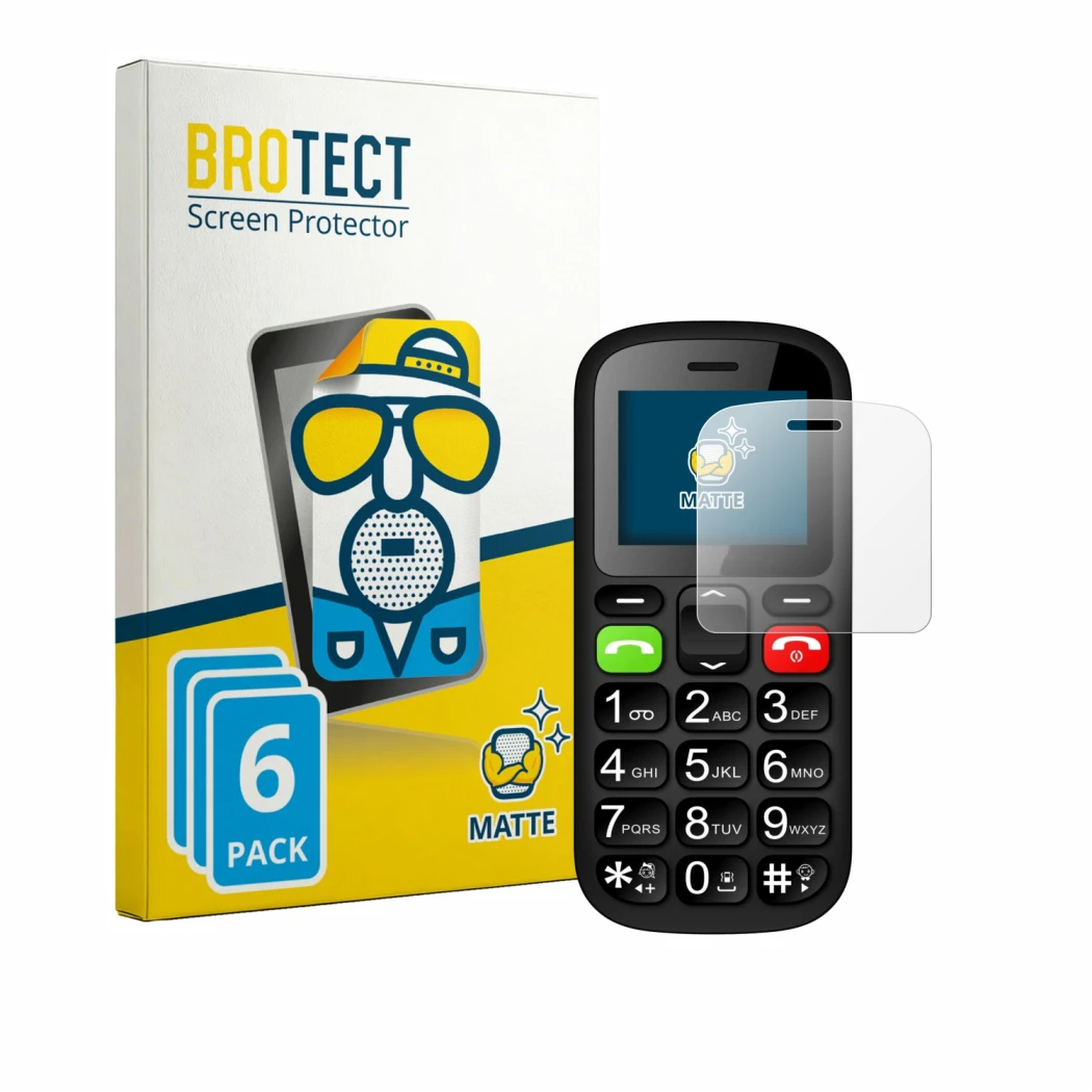 Face avant d’un emballage produit avec le logo de la marque BROTECT. À côté, l’appareil artfone CS181 est représenté avec la p