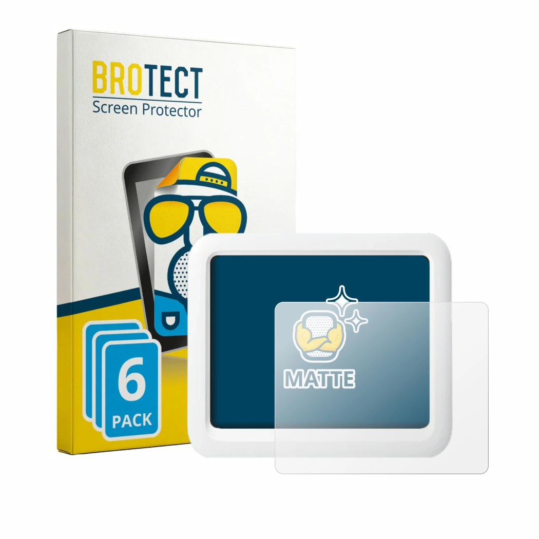 Face avant d’un emballage produit avec le logo de la marque BROTECT. À côté, l’appareil SwitchBot Meter Pro est représenté ave