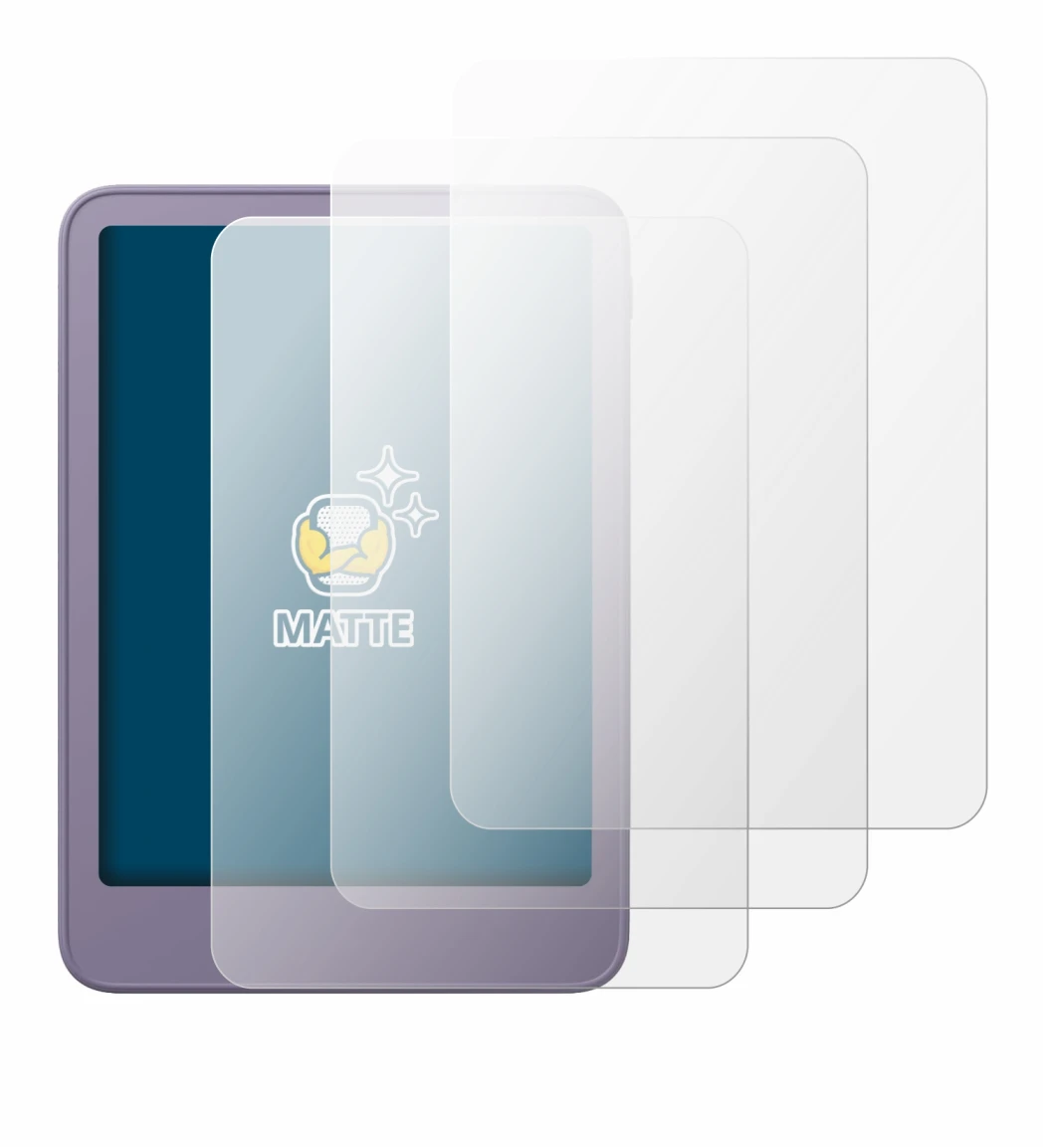 Image de l'appareil Amazon Kindle 2026 avec une grande variété de protections d'écran.