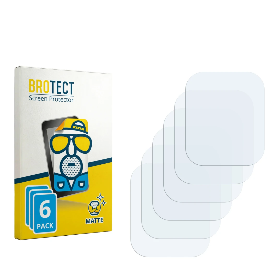 Face avant d’un emballage produit avec le logo de la marque BROTECT. À côté se trouve la protection d’écran correspondante.