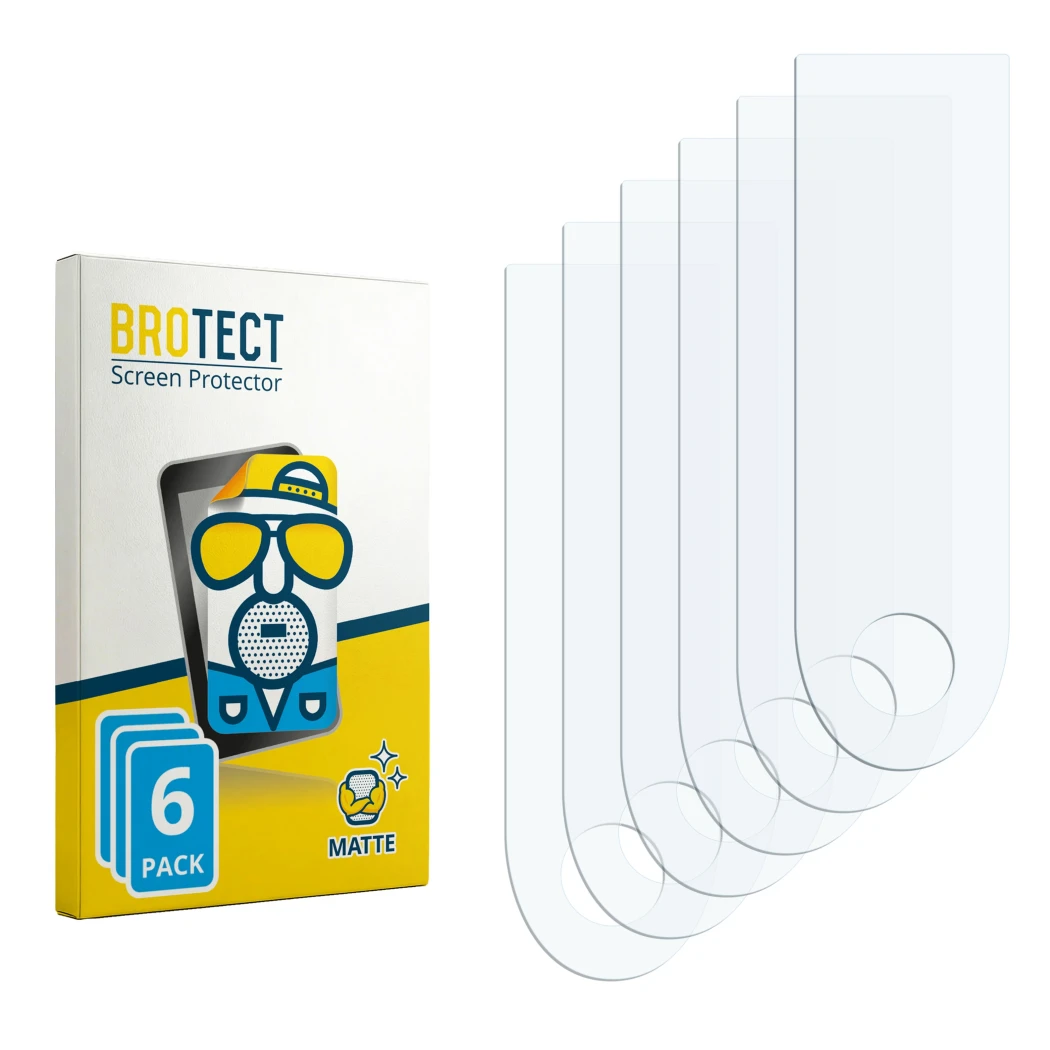 Face avant d’un emballage produit avec le logo de la marque BROTECT. À côté se trouve la protection d’écran correspondante.