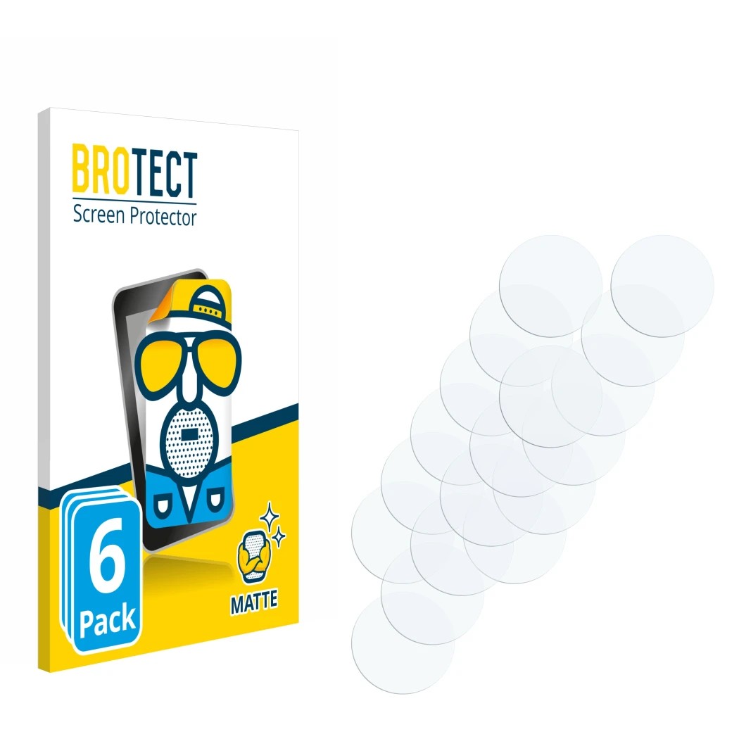 Face avant d’un emballage produit avec le logo de la marque BROTECT. À côté se trouve la protection d’écran correspondante.