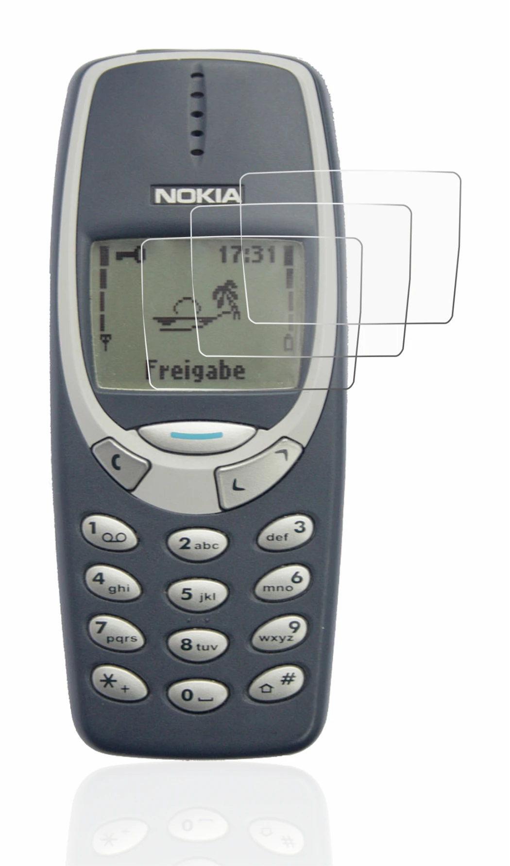 Image de l'appareil Nokia 3310 2011 avec une grande variété de protections d'écran.
