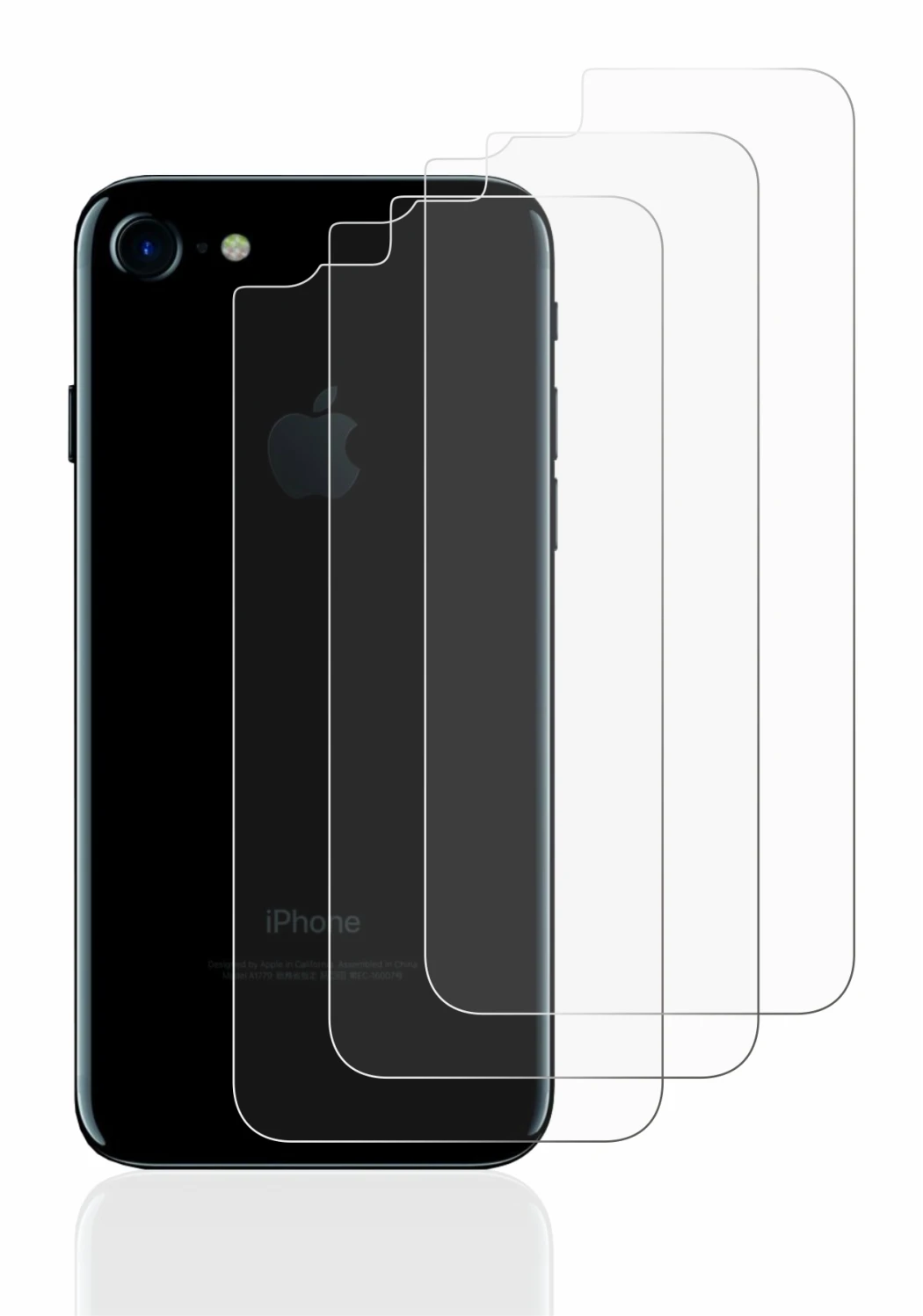 Image de l'appareil Apple iPhone 7 Le dos (toute la surface) avec une grande variété de protections d'écran.