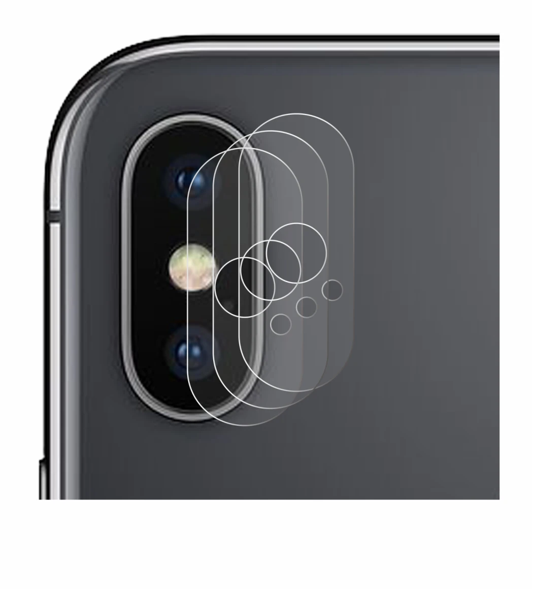 Image de l'appareil Apple iPhone X (Caméra UNIQUEMENT) avec une grande variété de protections d'écran.