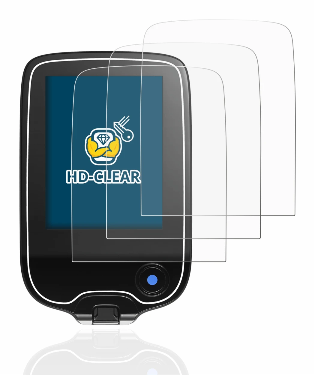 Image de l'appareil Freestyle Libre 2 avec une grande variété de protections d'écran.