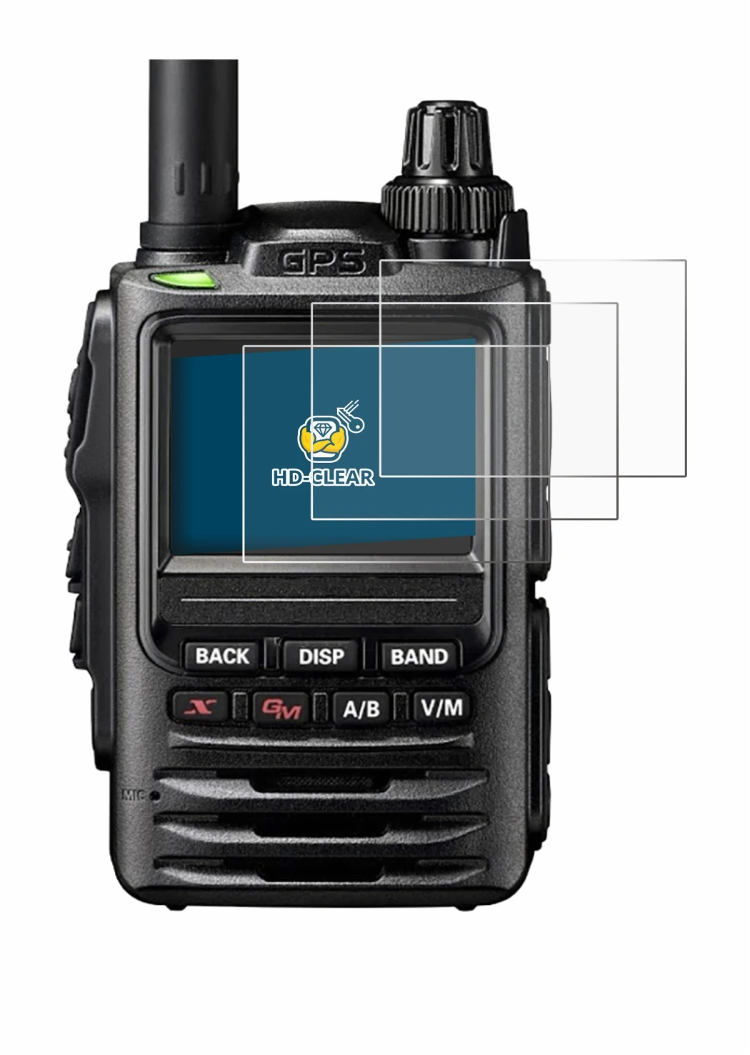 Image de l'appareil Yaesu FT-3D avec une grande variété de protections d'écran.