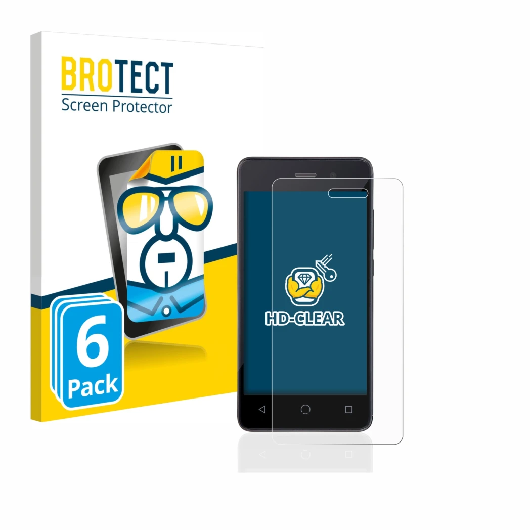 Face avant d’un emballage produit avec le logo de la marque BROTECT. À côté, l’appareil Omnipod Dash est représenté avec la pr