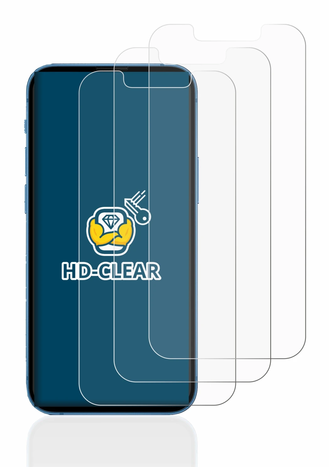 Image de l'appareil Apple iPhone 13 mini avec une grande variété de protections d'écran.