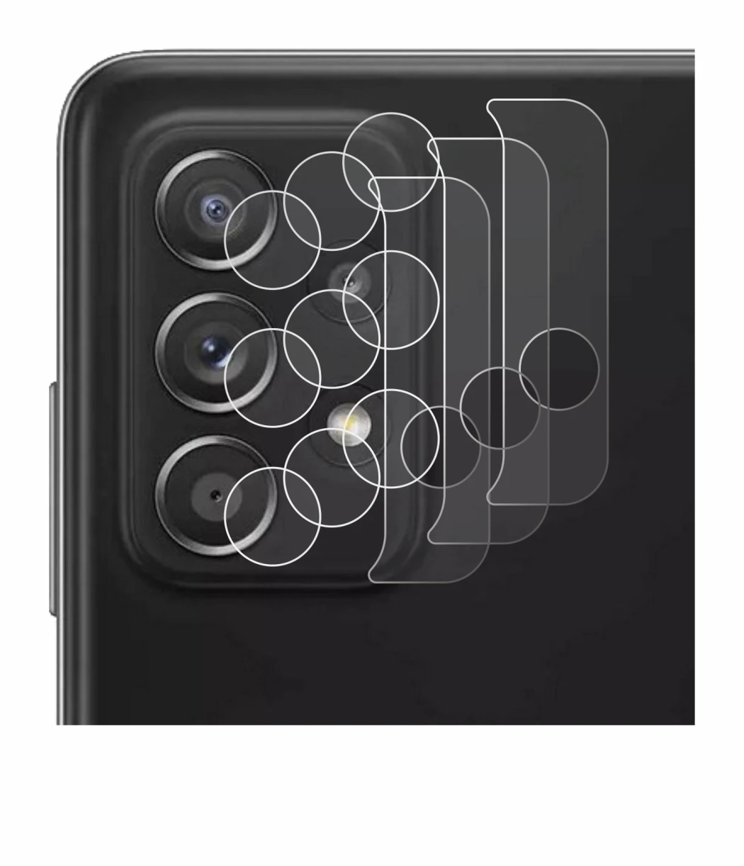 Image de l'appareil Samsung Galaxy A52 5G (Caméra UNIQUEMENT) avec une grande variété de protections d'écran.