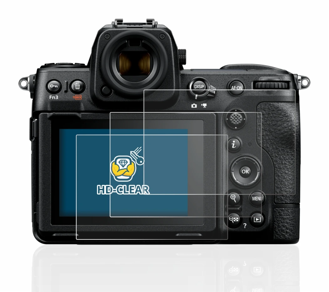 Image de l'appareil Nikon Z 8 avec une grande variété de protections d'écran.